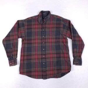 GANT Rough Twill Plaid Button Down Shirt L Red Green